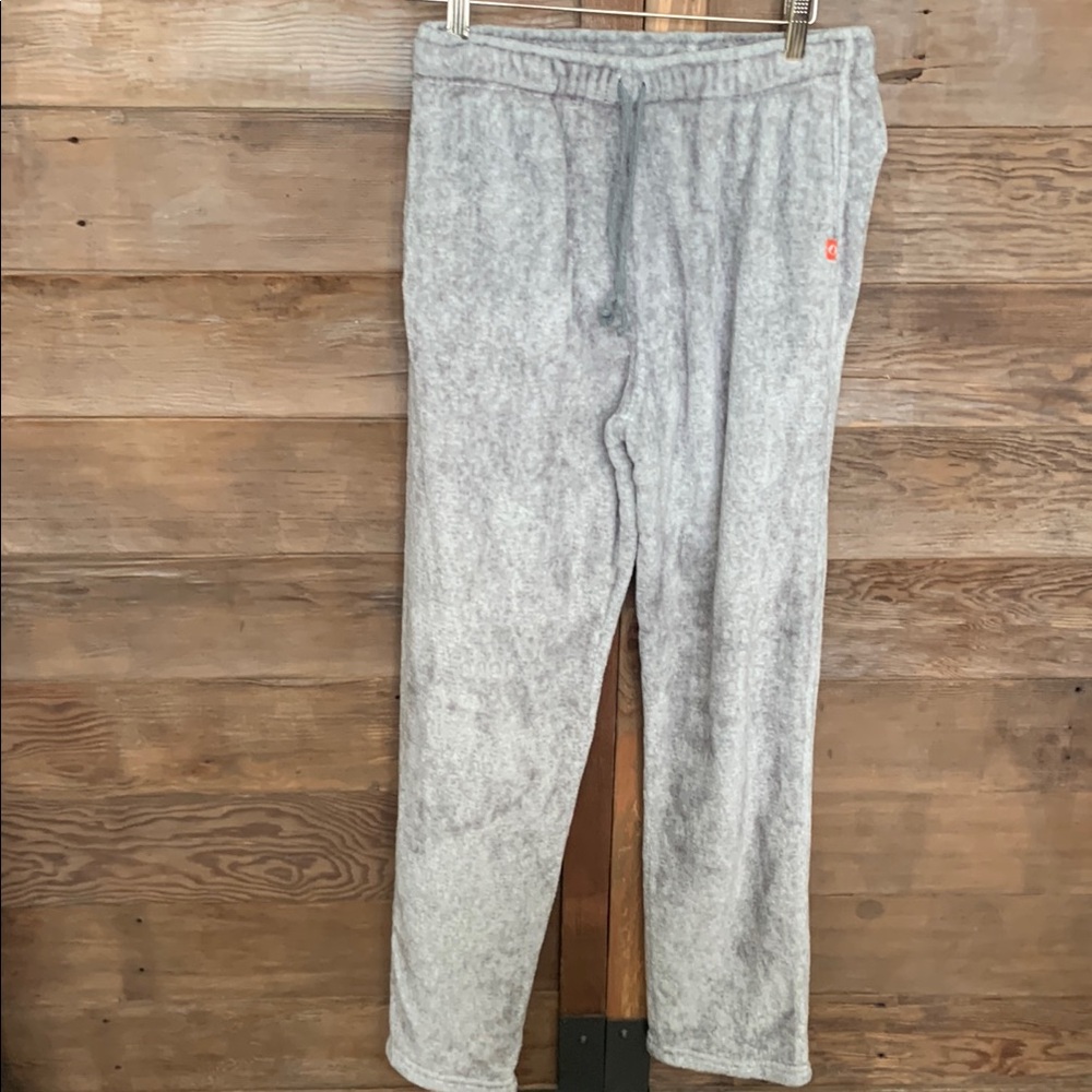Gray Plush Sweatpants With Elastic Waistband - image 1